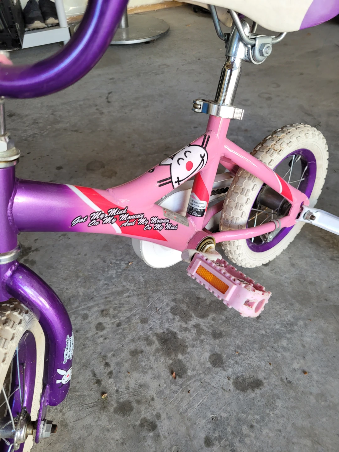 Kids Pink and Purple Training Bike - photo 2