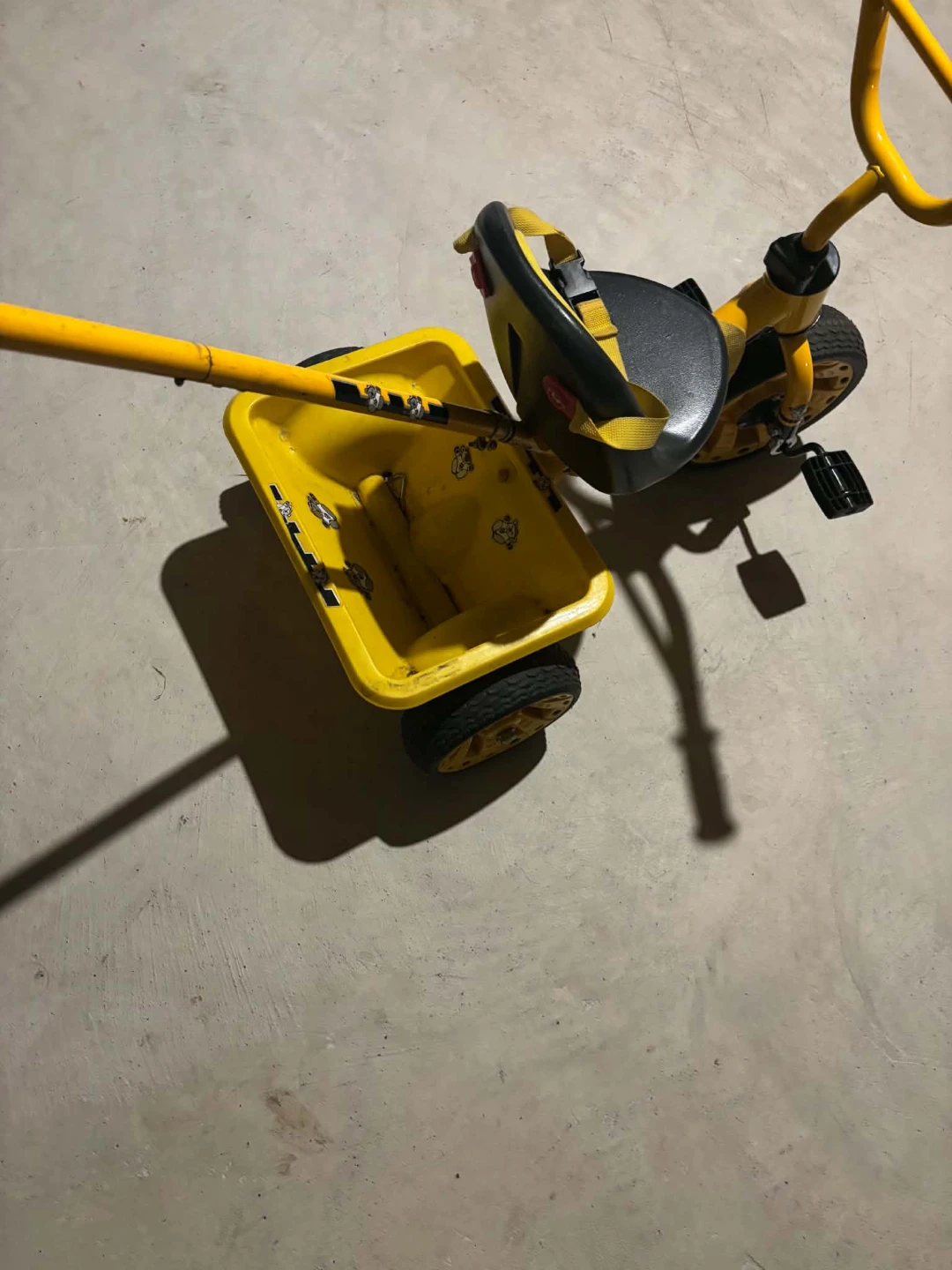 Yellow Kid's Tricycle with Wagon - photo 2