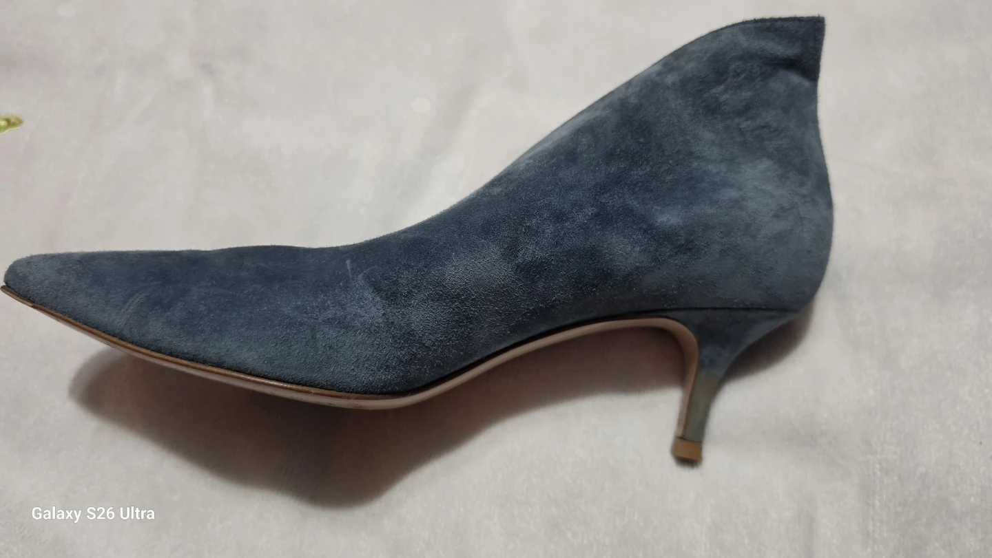 Gianvito Rossi Teal Suede Ankle Boots - photo 5