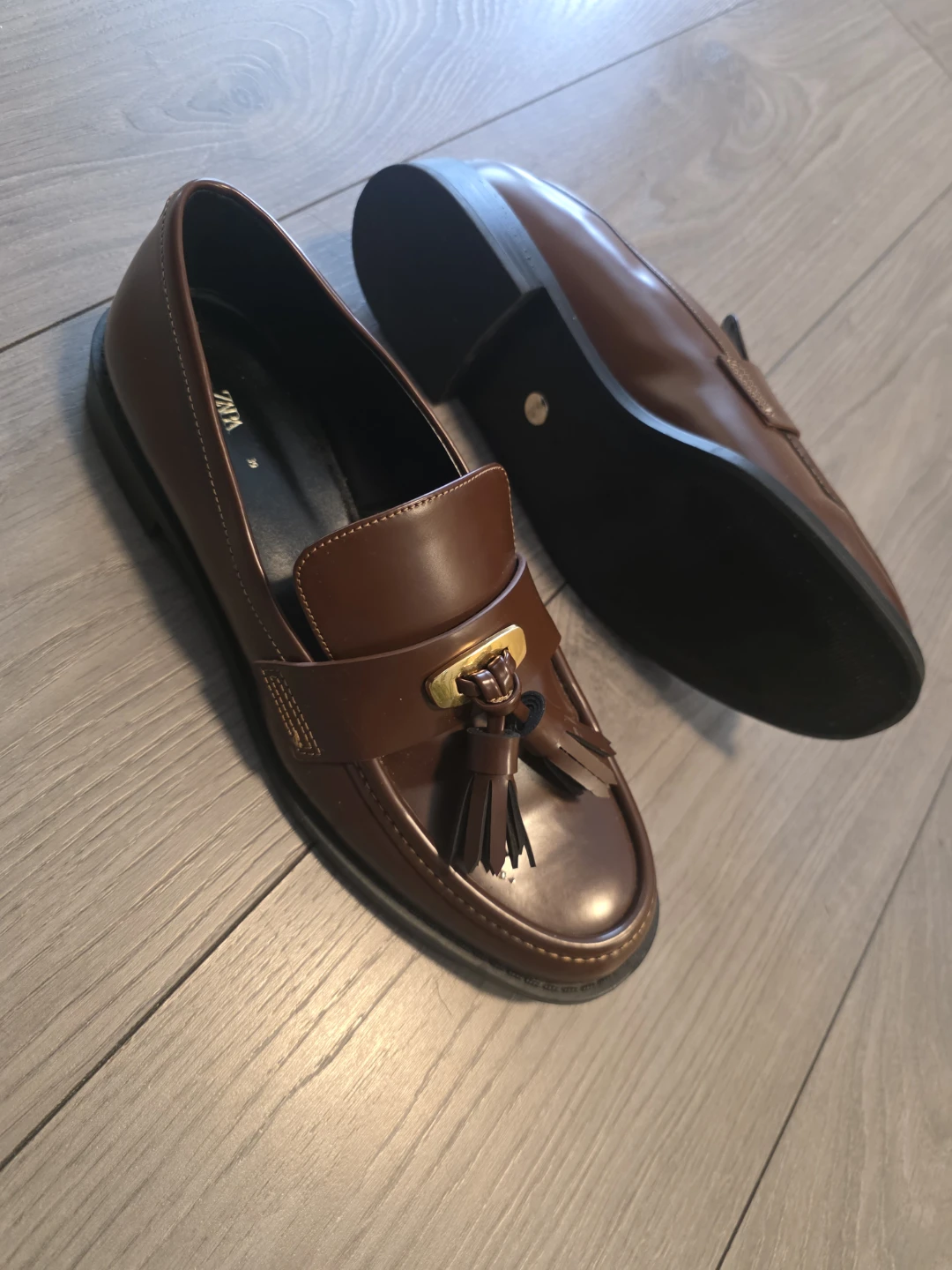 Zara Brown Tassel Loafers - photo 3