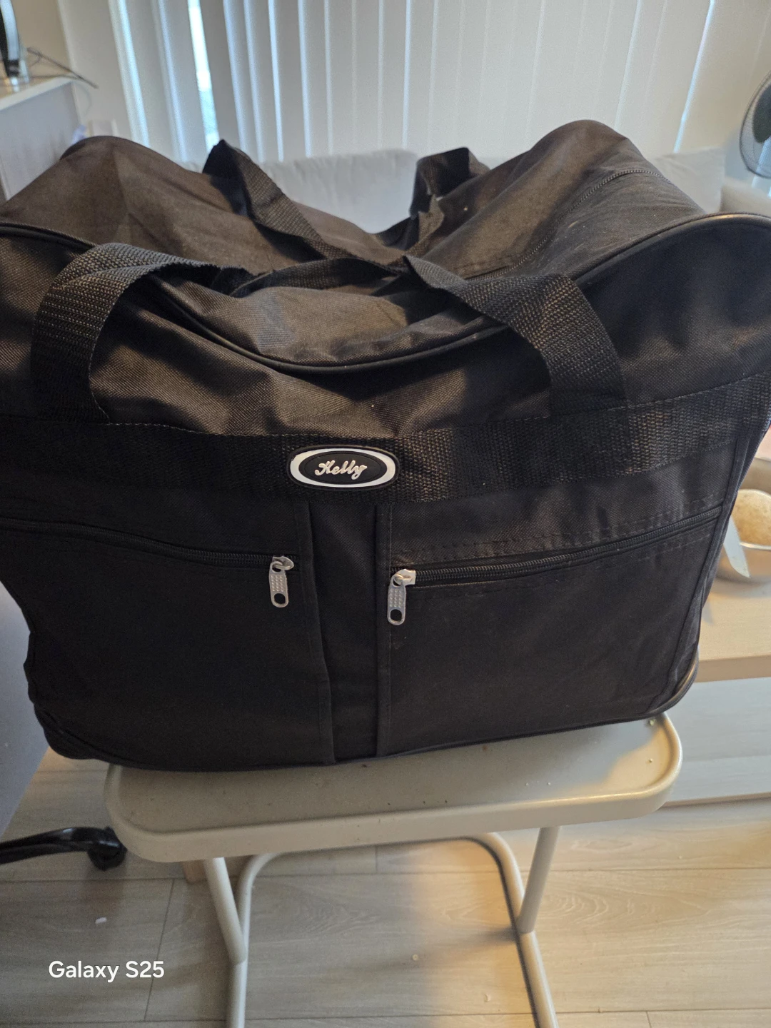 Black Duffle Bag with Wheels