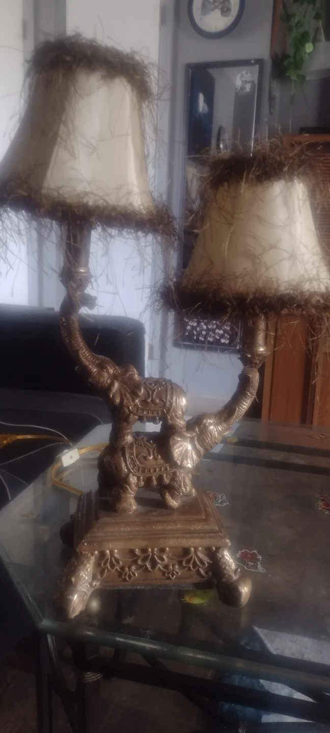 Vintage Elephant Table Lamp