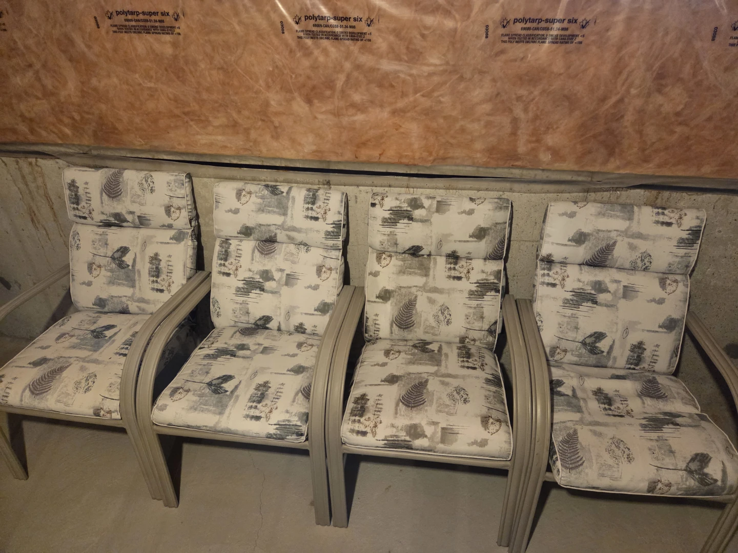 Patio Chairs with Botanical Print Cushions Set of 4 - photo 2