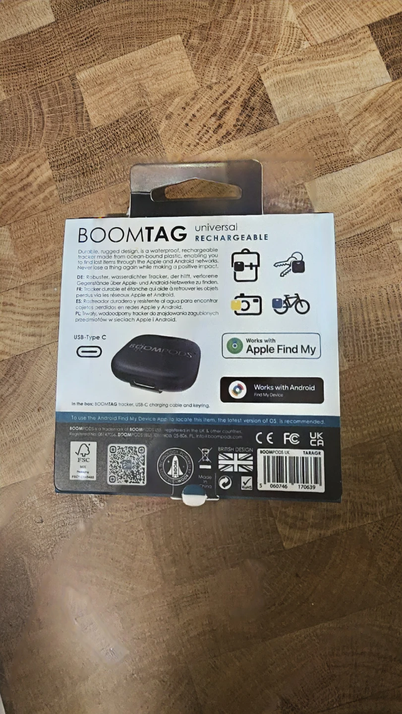 Boomtag Universal Rechargeable Tracker