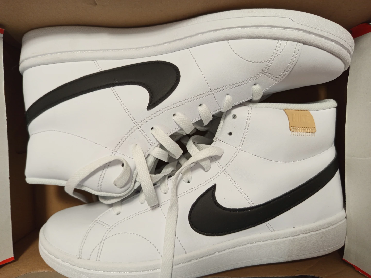 Nike Court Royale 2 Mid White/Black Onyx Sneakers - Size US 9.5