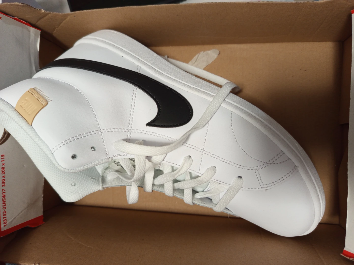Nike Court Royale 2 Mid White/Black Onyx Sneakers - Size US 9.5 - photo 3