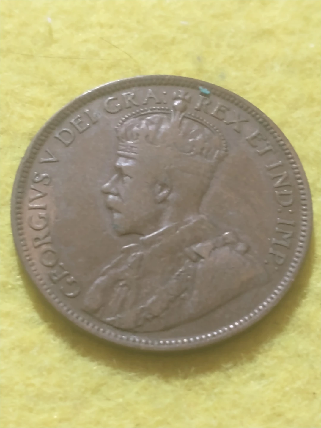 XF 1917 Newfoundland King George V large cent KM #16 - photo 3