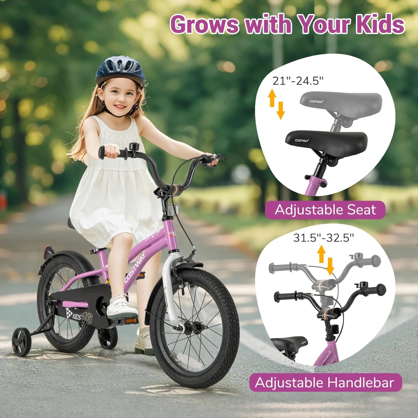 COSTWAY Kids Bike 16 Inch Children Toddler Bicycle - photo 3