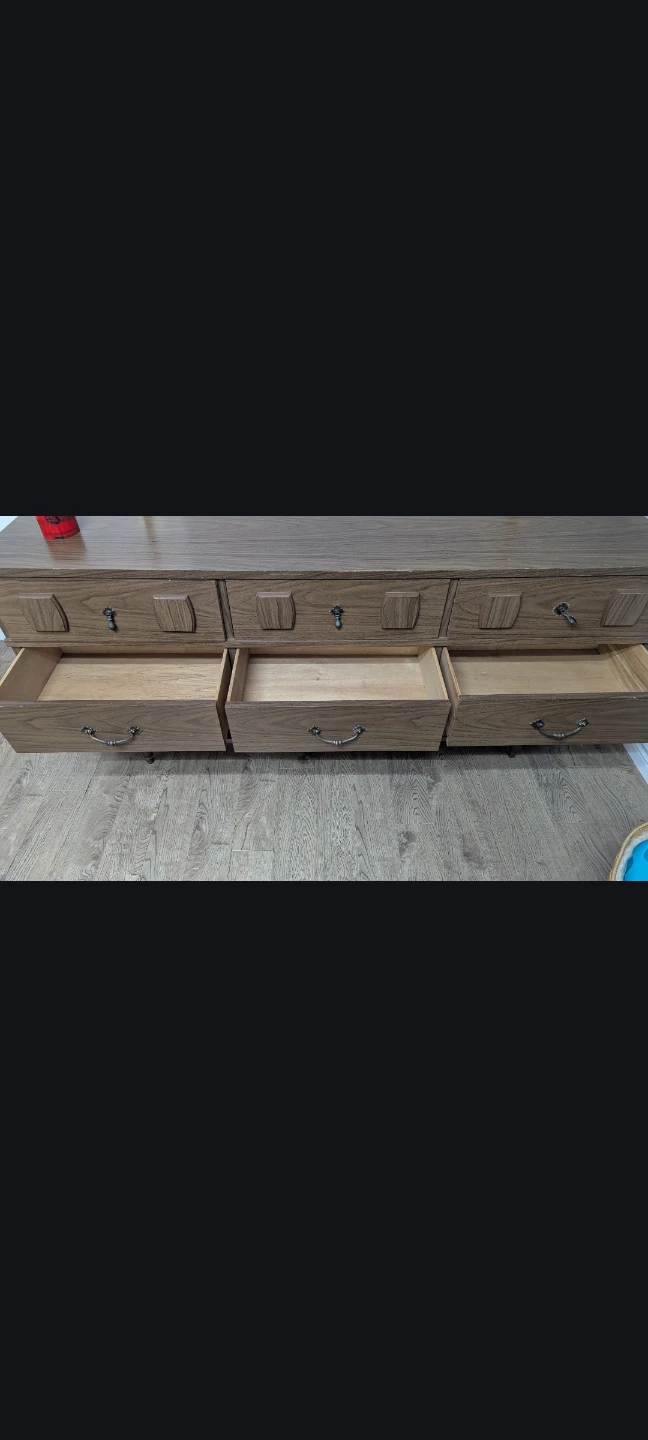 Free Vintage Wooden Dresser with Mirror - photo 5