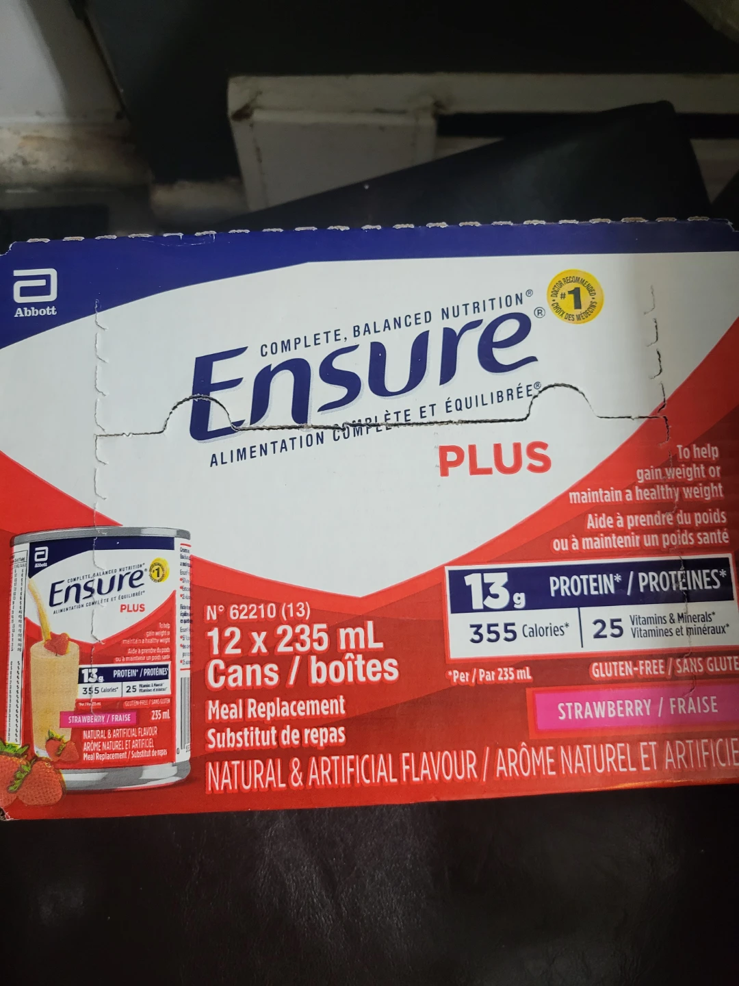 Ensure Plus Meal Replacement Drinks - 12 x 235 mL cans