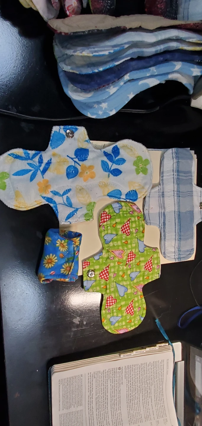 Flannel and waterproof fabric for volunteer sewing project