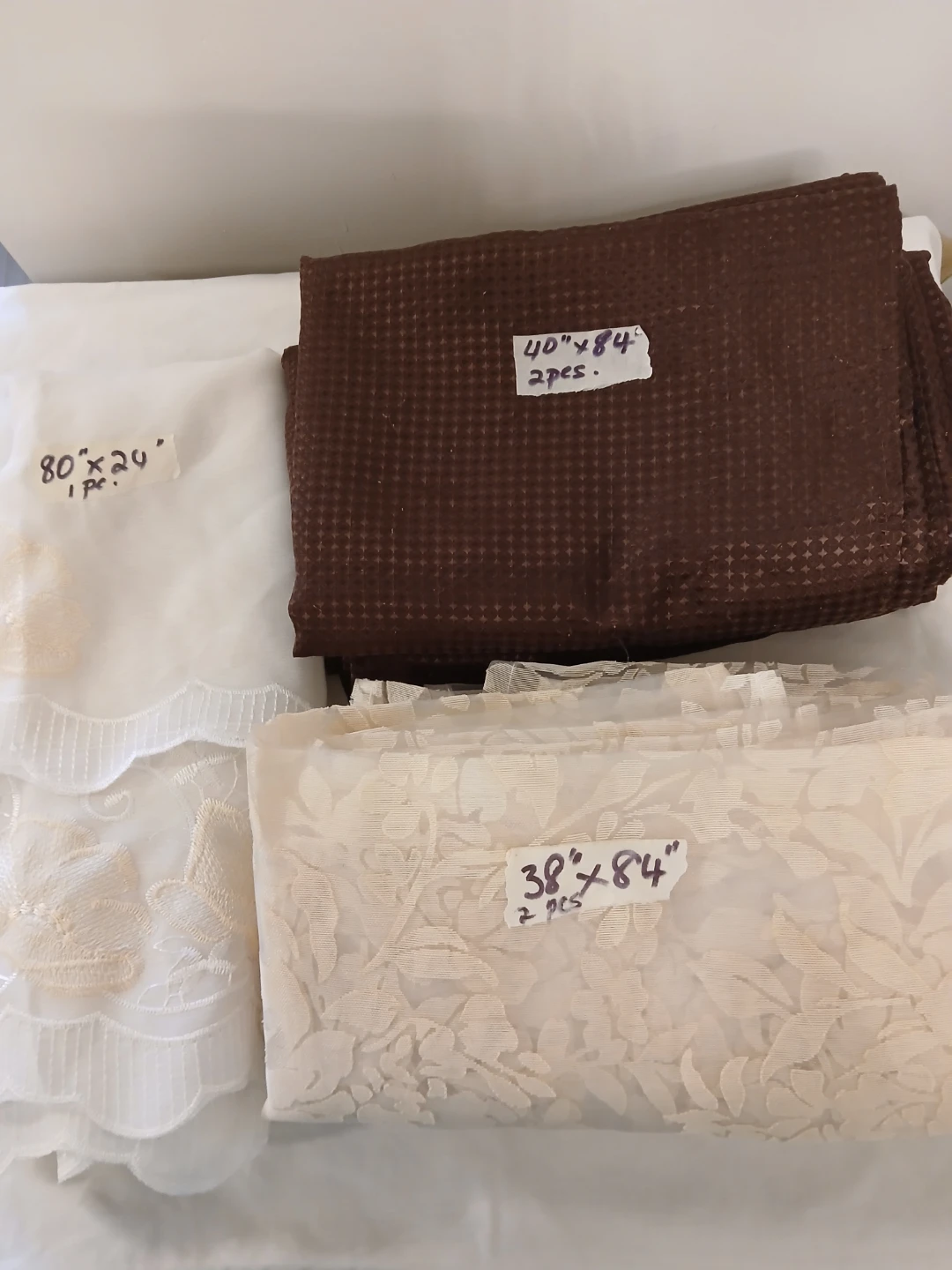 3 Sets of  Drapes. $10 EACH SET. See description for info.