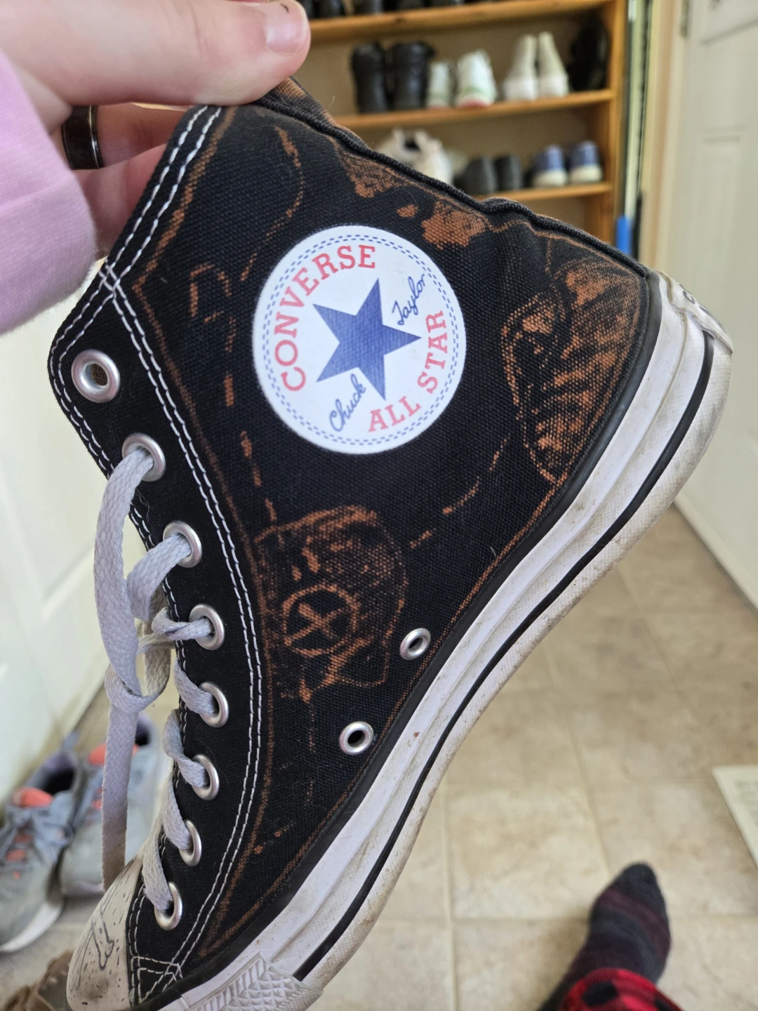 Customized (bleach painted) Converse - photo 4