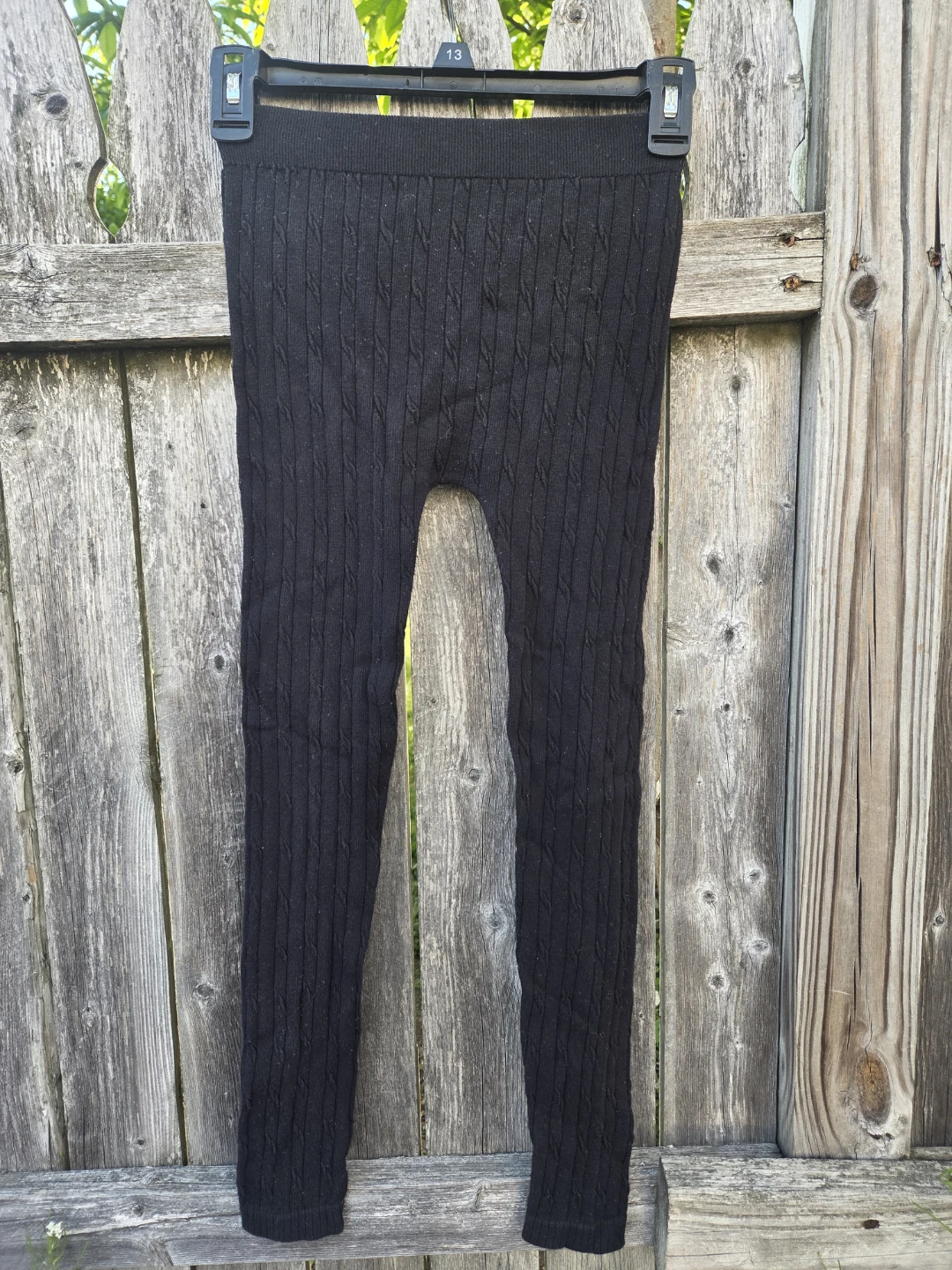 Soho Girl Black Cable Knit Leggings Size S/M