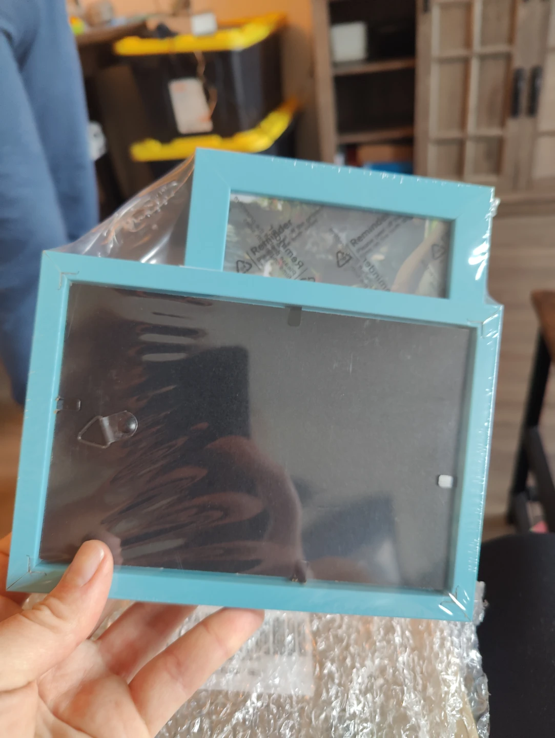 JD Concept Blue Wood Double Foldable Photo Frame - photo 3