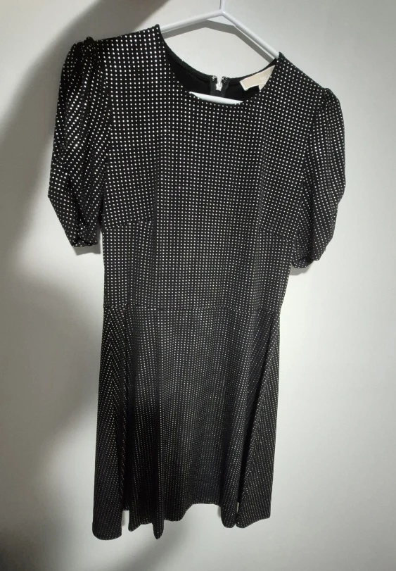 Michael Kors Black & Silver Dot Dress - Small - photo 3