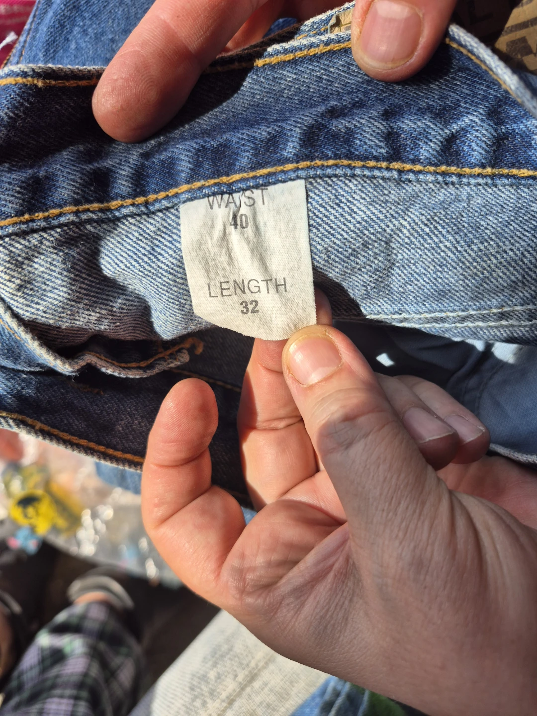 Real Blue Denim Jeans - Waist 40, Length 32 - photo 3