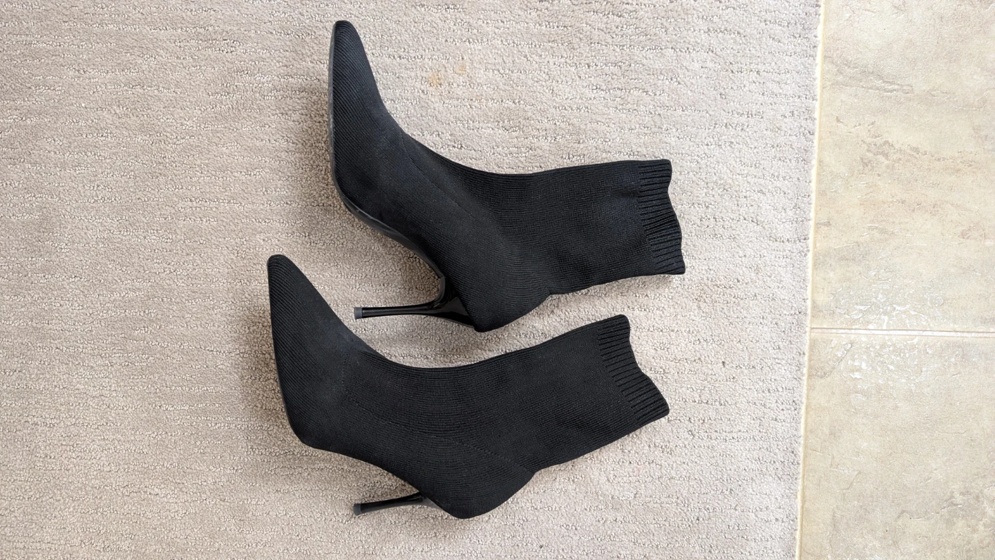 Black Sock Ankle Boots - photo 2