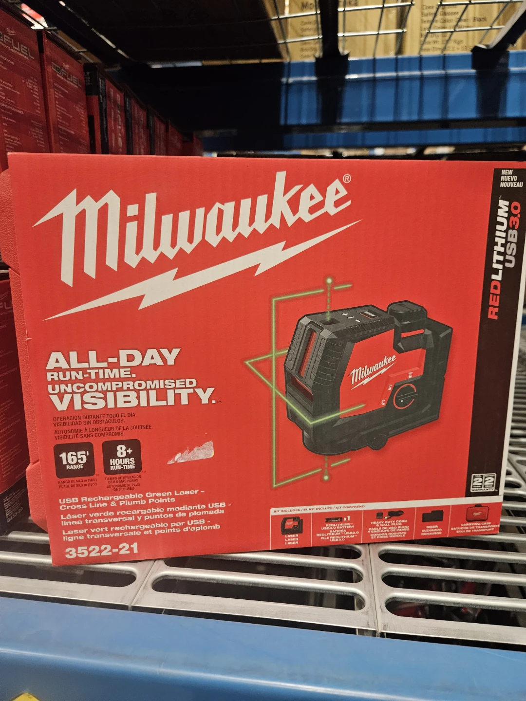 Milwaukee RedLithium USB 3.0 Green Laser Level