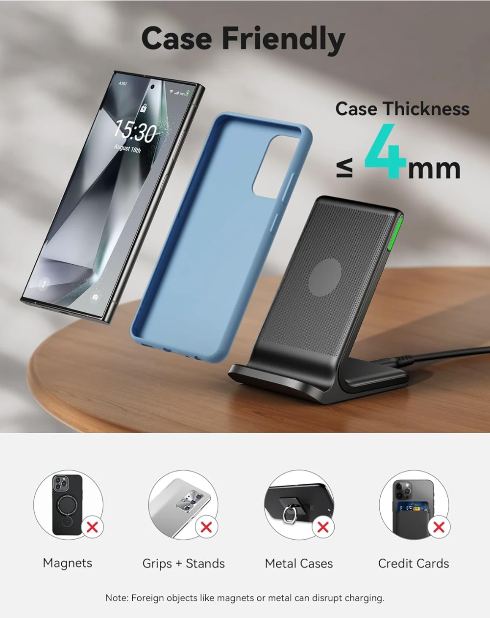 INIU Wireless Charger Stand 15W Max Fast Charging - photo 4