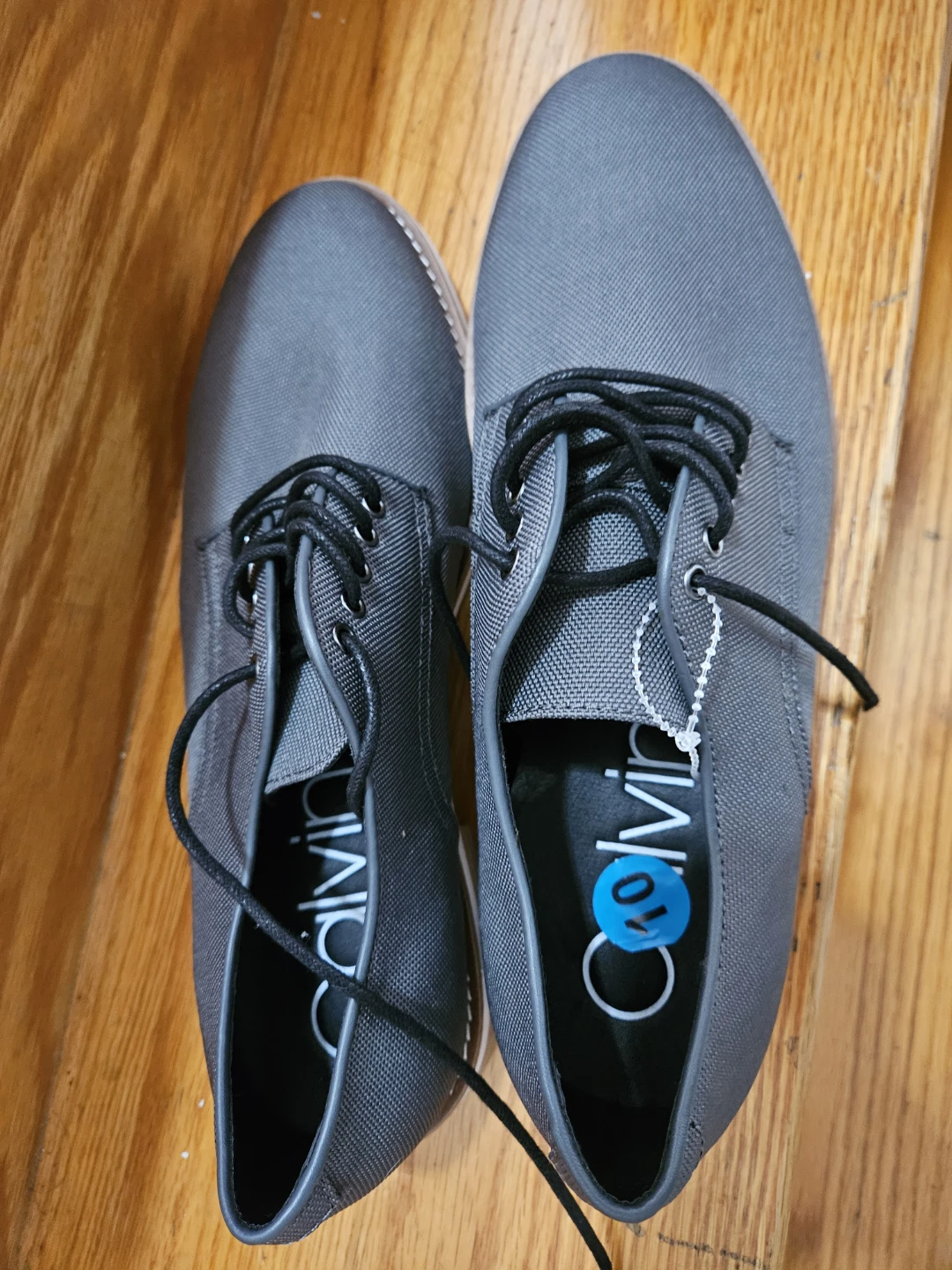 Calvin Klein Men's Grey Lace-Up Shoes Size 10 - photo 2