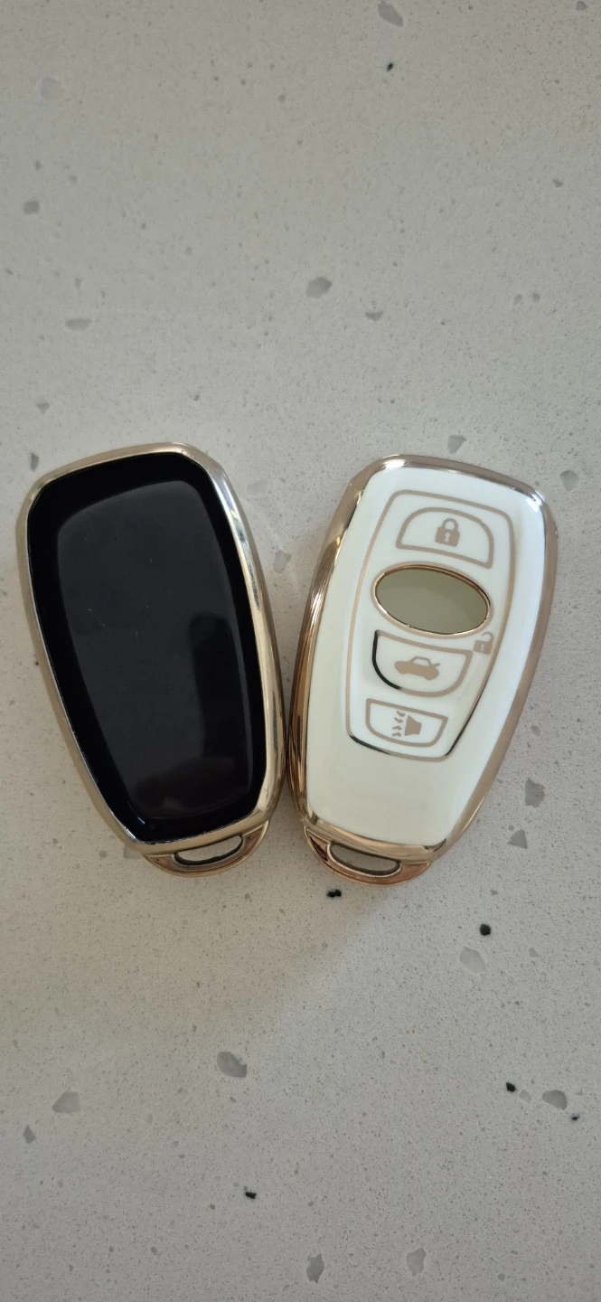 Subaru Car Key Fob Case Cover Set - White and Black - photo 5