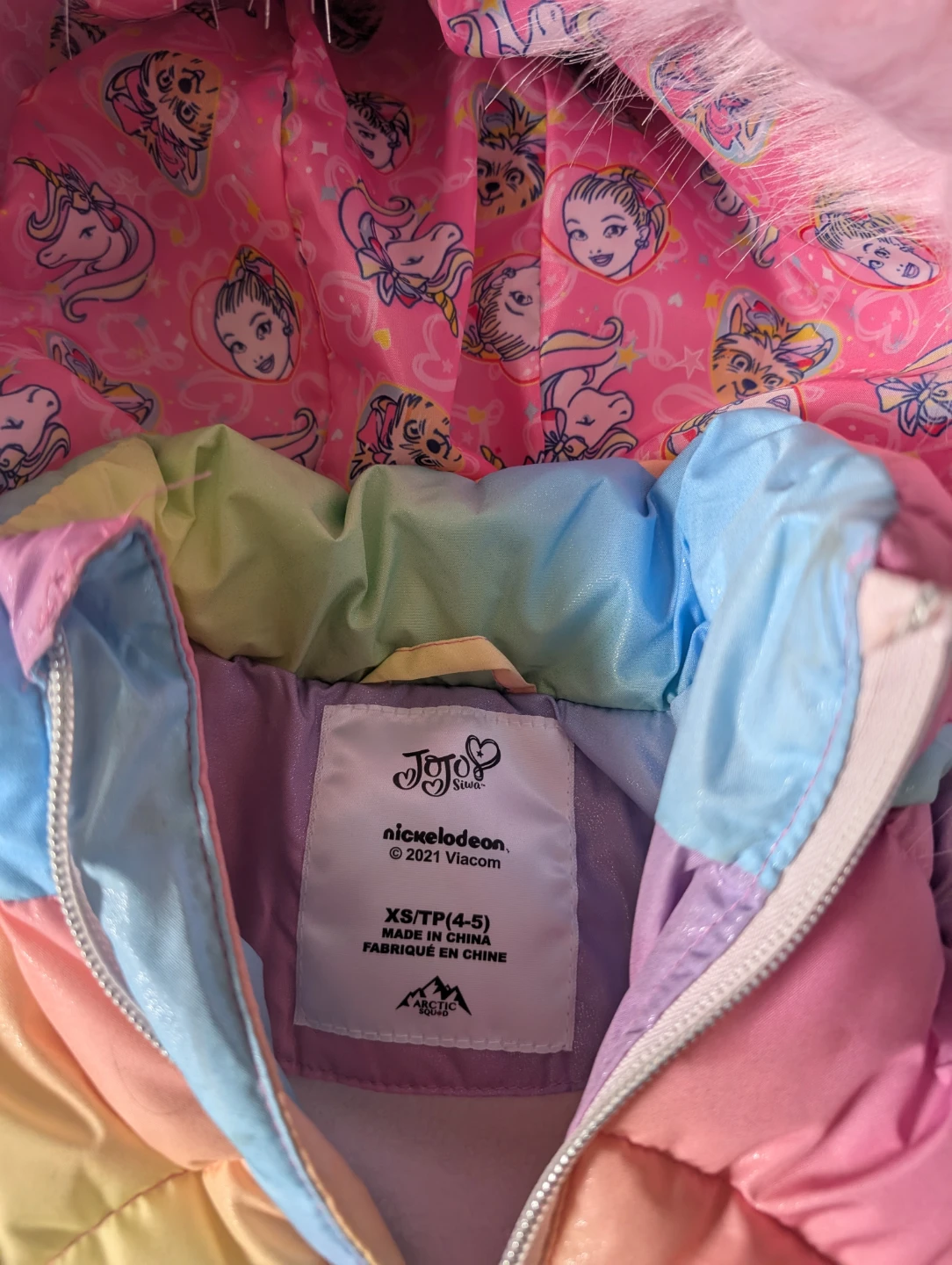 JoJo Siwa Nickelodeon Puffer Jacket Rainbow XS (4-5) - photo 2
