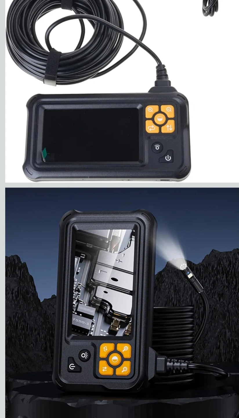 New Industrial Endoscope Double Lens Borescope 8 LED 4.3" Camera - photo 2
