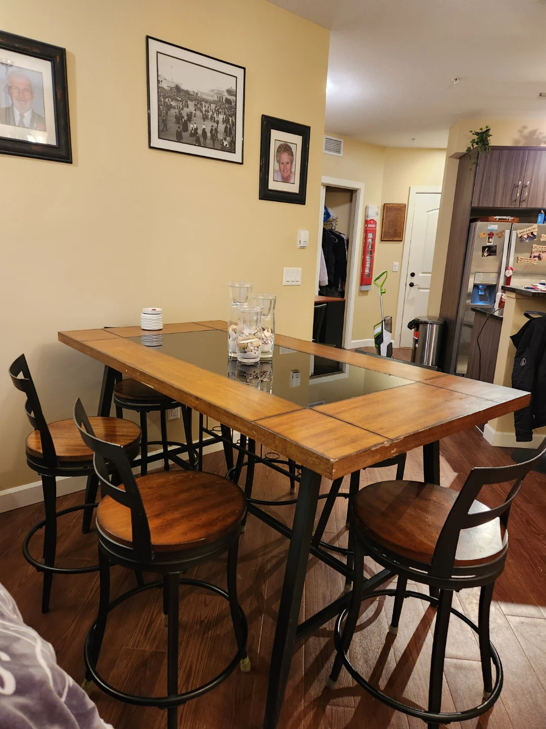 Rectangular bar height table with 6 chairs - photo 2