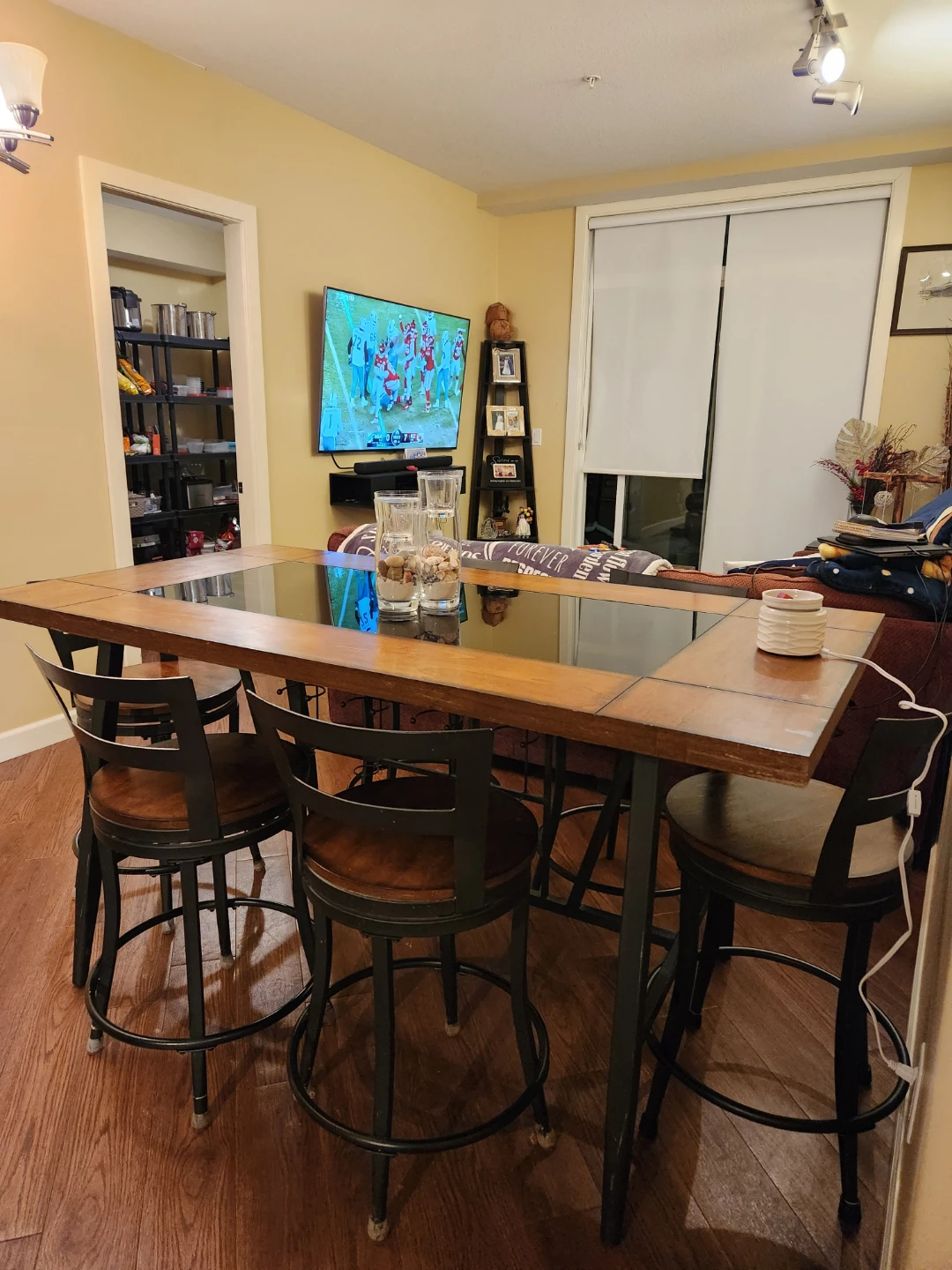 Rectangular bar height table with 6 chairs - photo 3