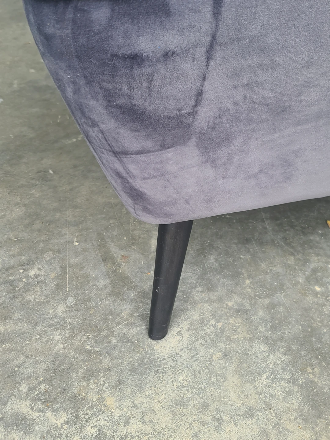 Grey Velvet Tufted  Bench - photo 4