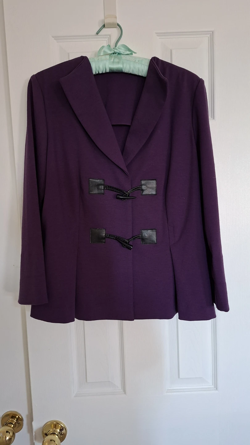 Purple Blazer with Toggle Closure