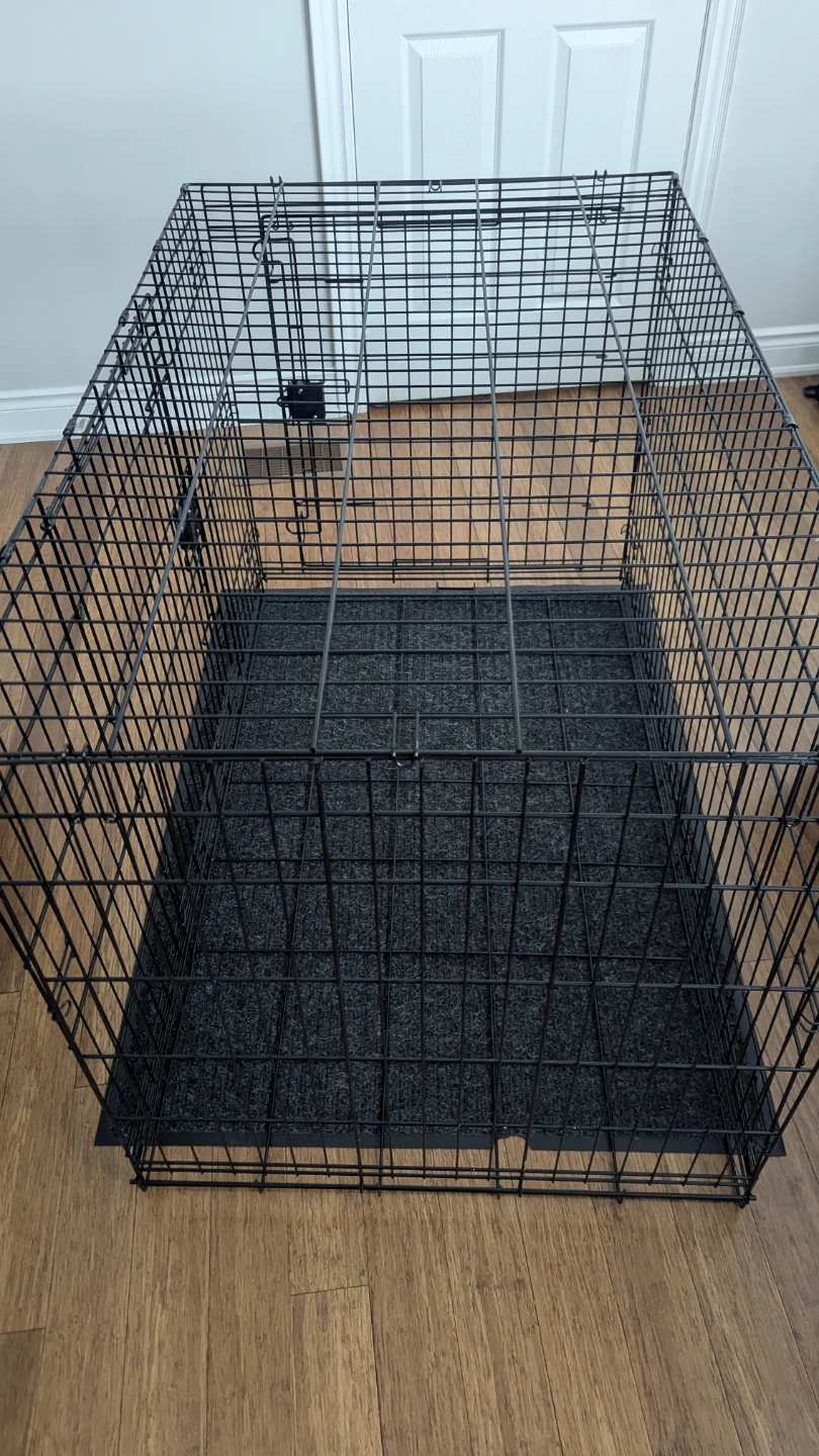 Durable, Foldable Metal Wire Dog Crate with Tray, Double Door, - photo 4