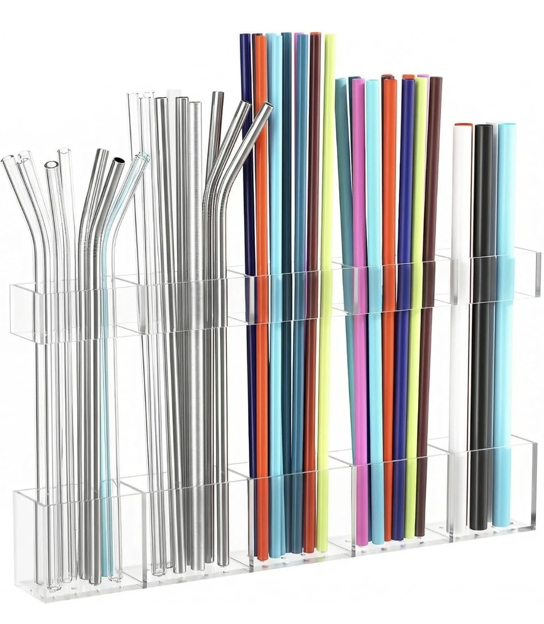 Straw Holder Organizer, Transparent