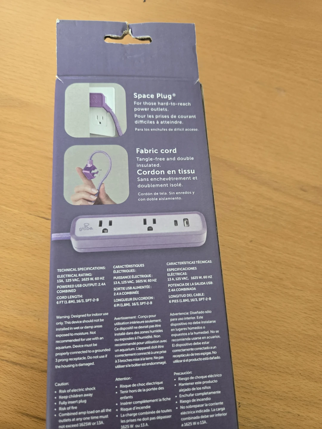 Globe Electric Designer Power Strip with USB-A and USB-C Ports - photo 5