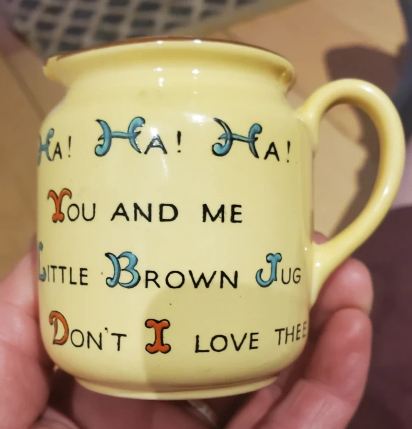 Royal Cauldon "You And Me Little Brown Jug" Creamer - photo 3