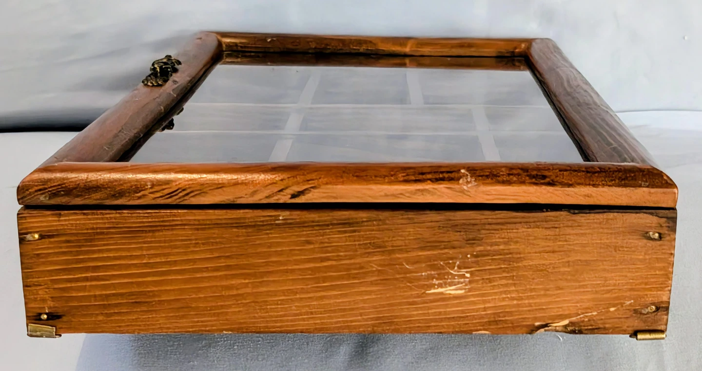 Vintage Wooden Display Cabinet with Glass Door - photo 5