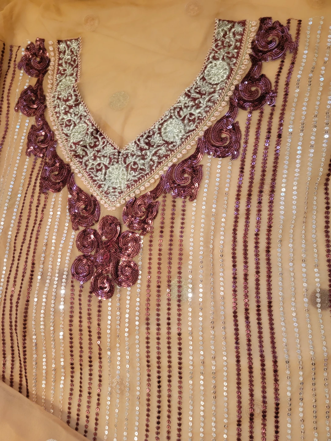 Unstich chiffon dress
