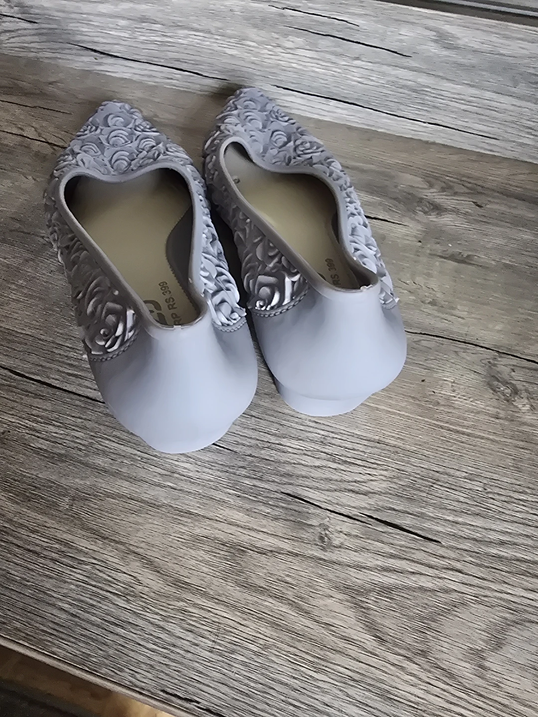 Grey Rose Embellished Ballet Flats - photo 2