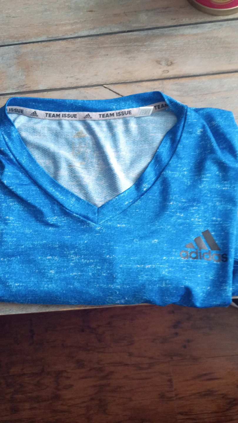 Adidas Team Issue V-Neck T-Shirt Blue - photo 3