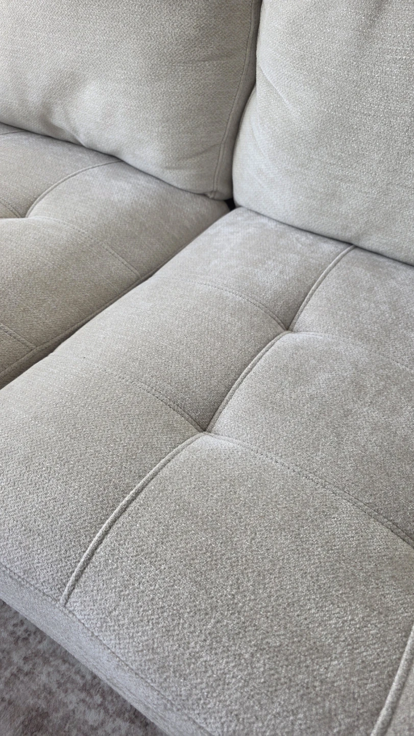 Sectional Sofa - Light Beige Fabric - photo 2