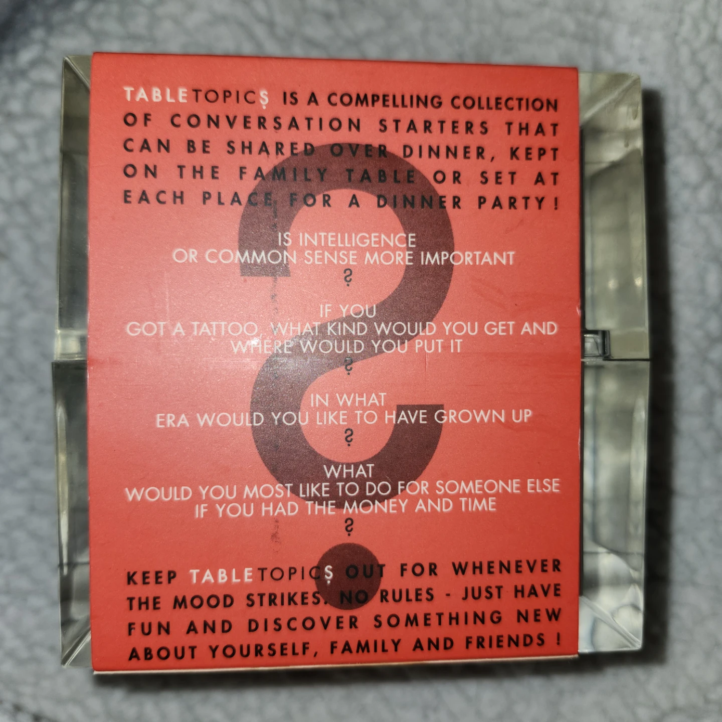 TableTopics Original Conversation Starters Card Set - photo 2