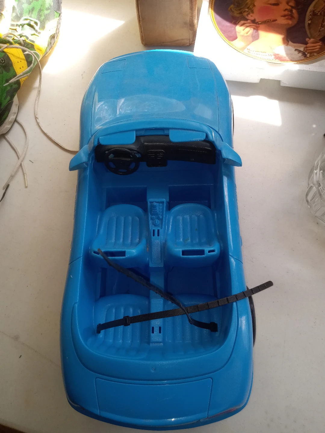 Vintage Blue Barbie Convertible Toy Car - photo 4
