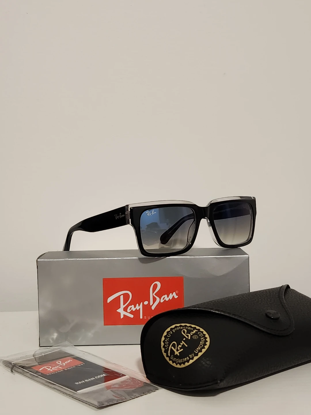 Ray-Ban RB2191 Inverness Black Blue Gradient NEW Full Set - photo 2