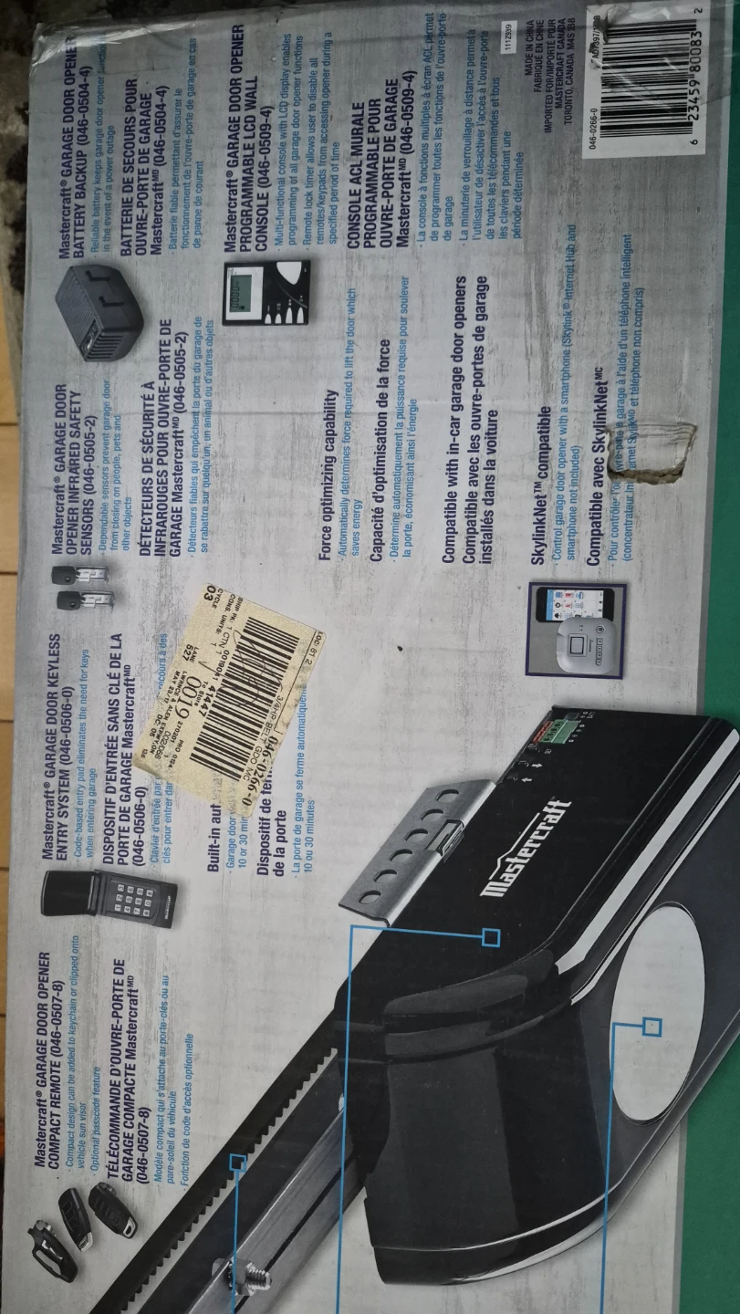 NEW Mastercraft 3/4 HP Belt Drive Garage Door Opener - photo 5