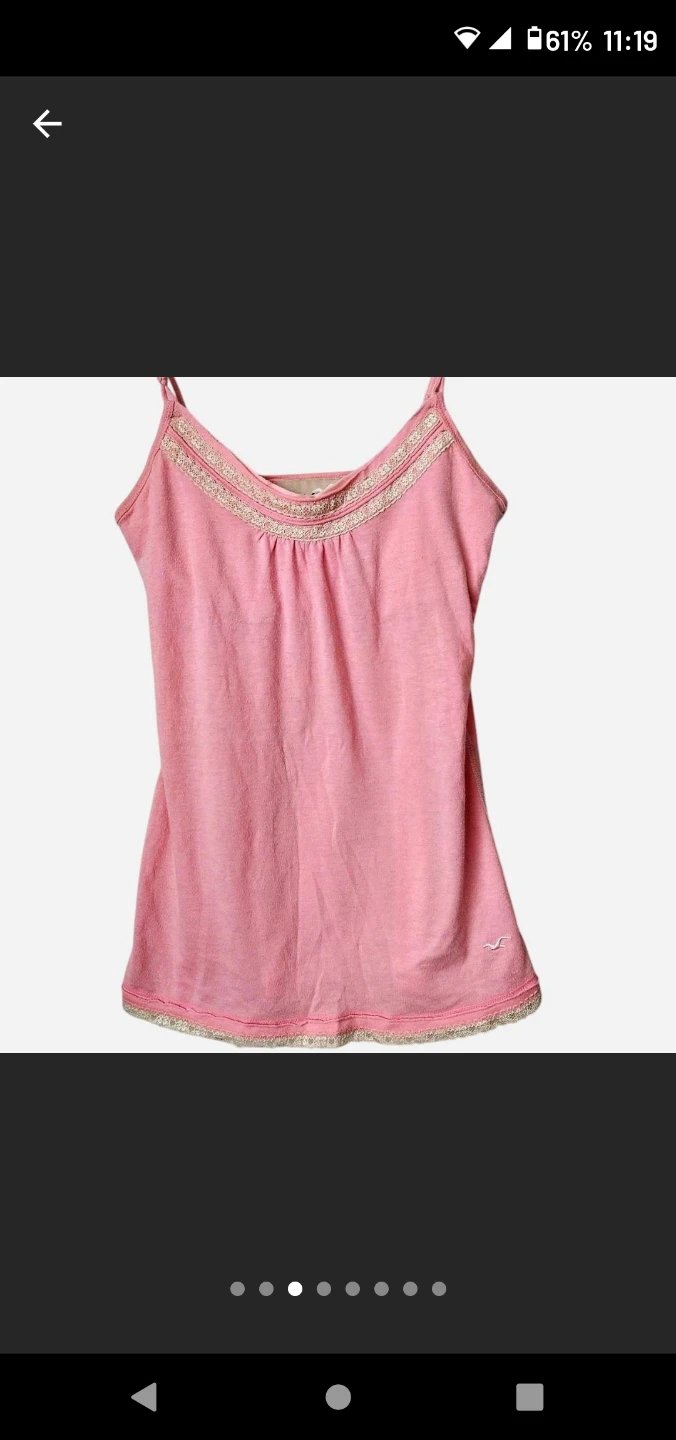 Vintage 90s Hollister Pink and Lace Medium Babydoll Cami/ Tank - photo 3