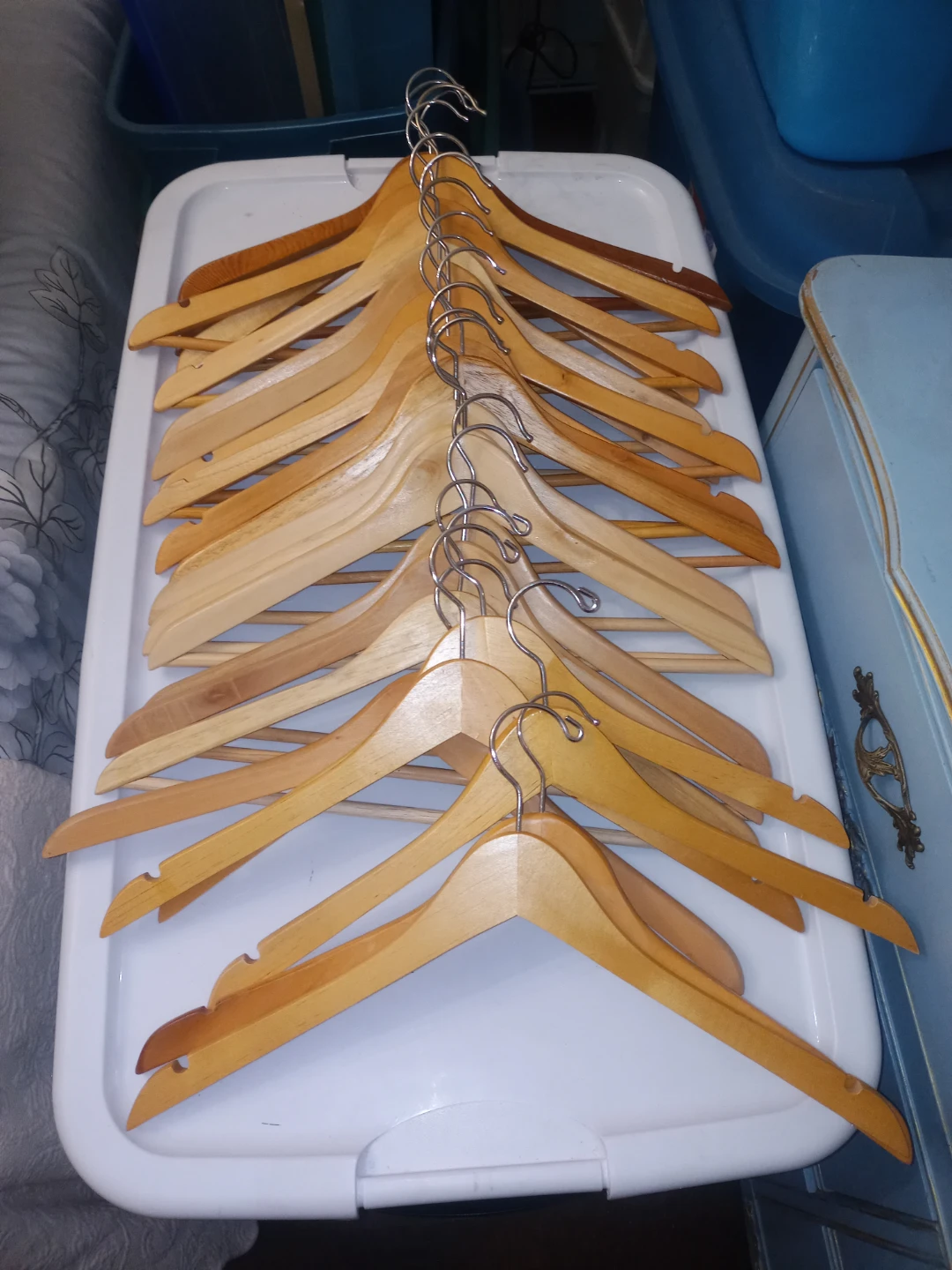 23 Wooden Coat Hangers