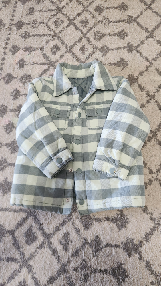 Quilted Plaid Shirt Jacket - photo 2