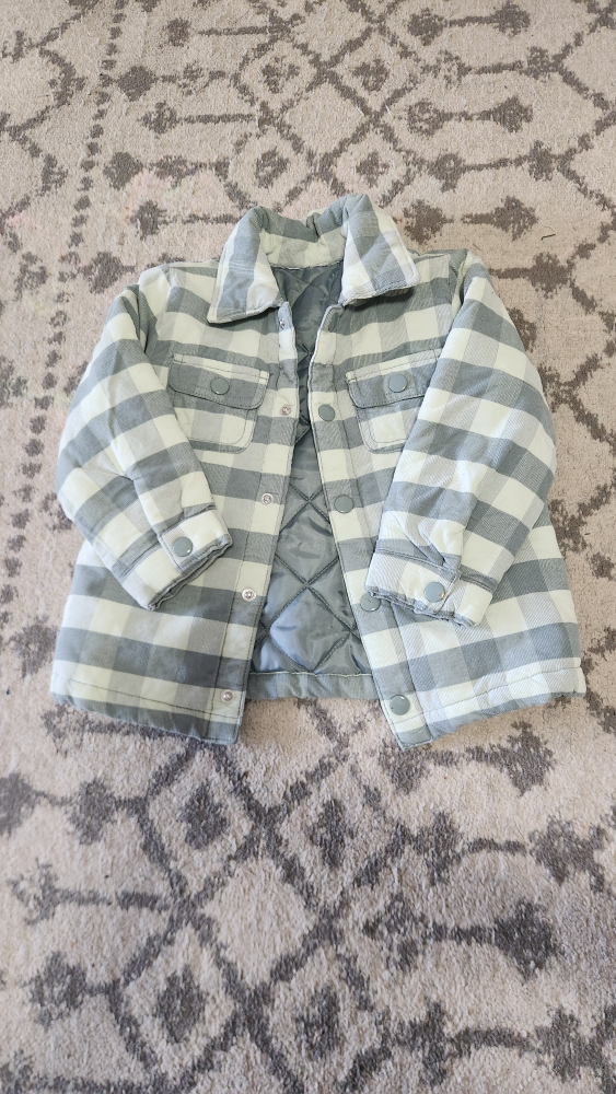 Quilted Plaid Shirt Jacket - photo 4