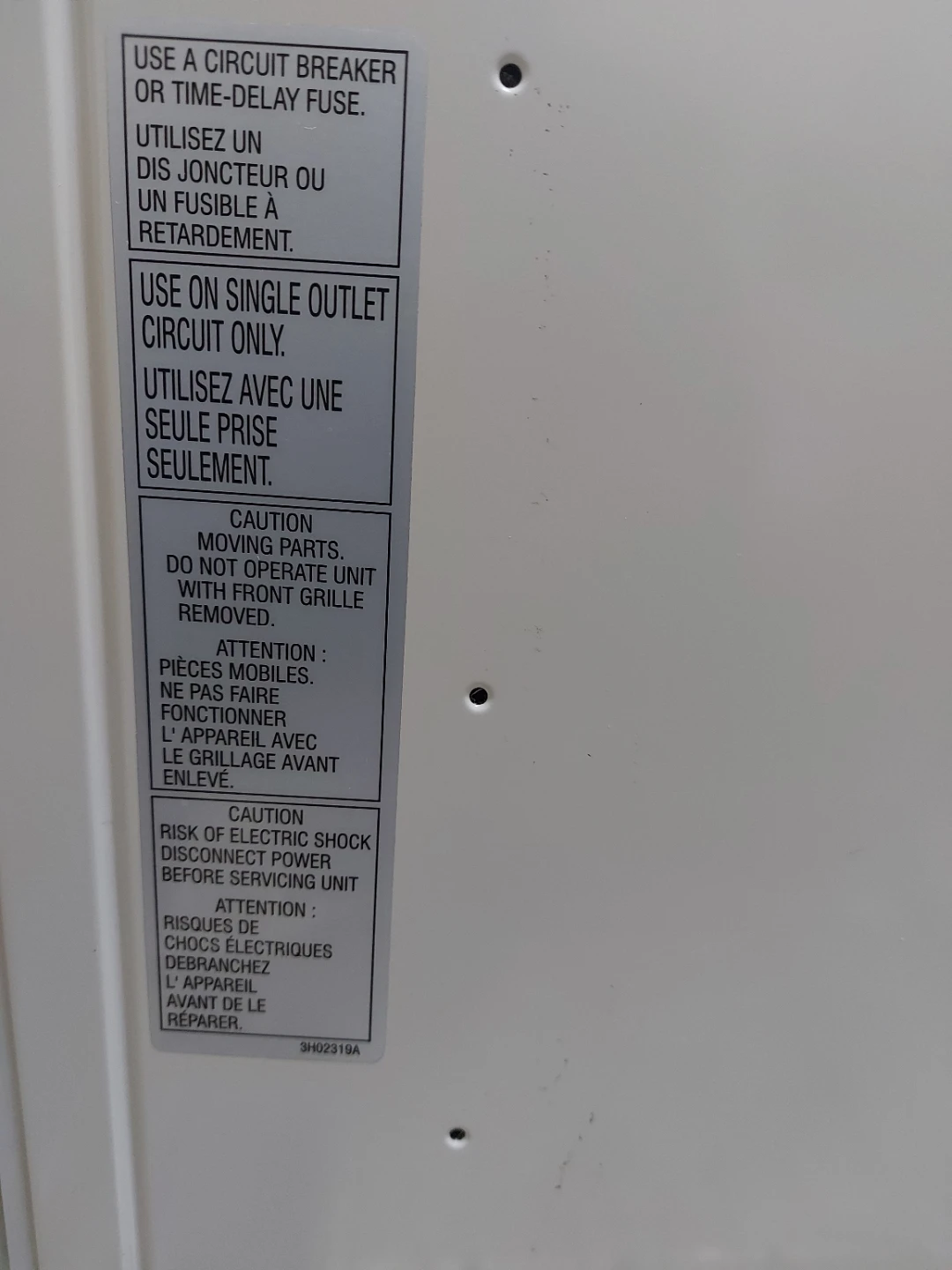 Panasonic Window Air Conditioner - photo 2